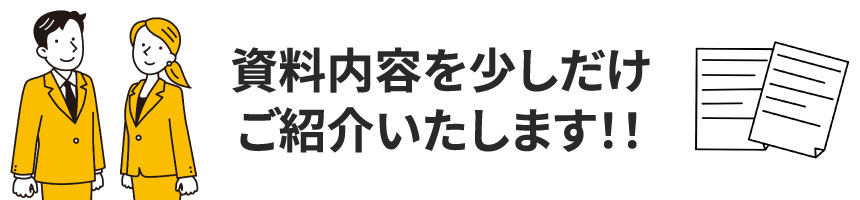 資料内容を少しだけご紹介いたします！！