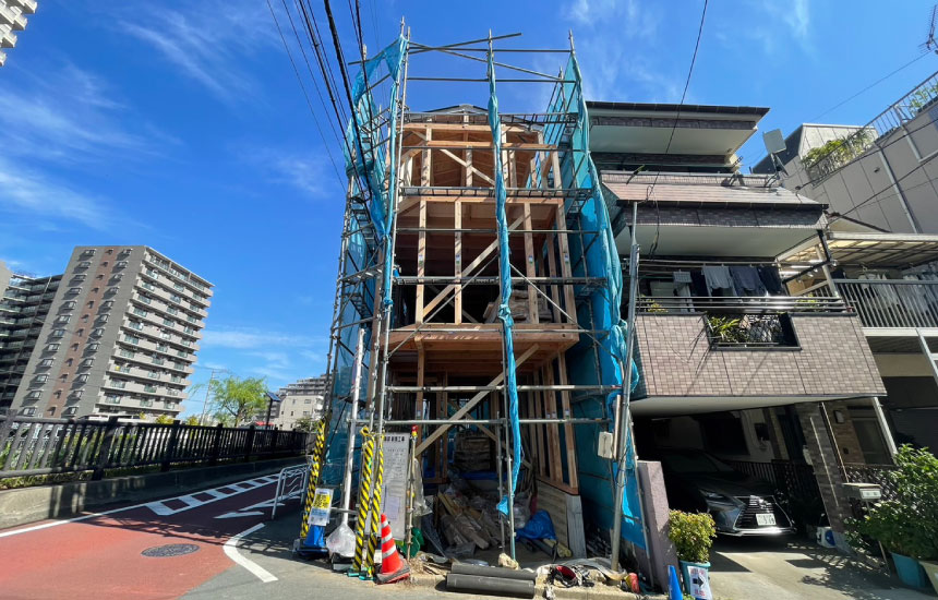 東砂2丁目新築戸建の正面外観